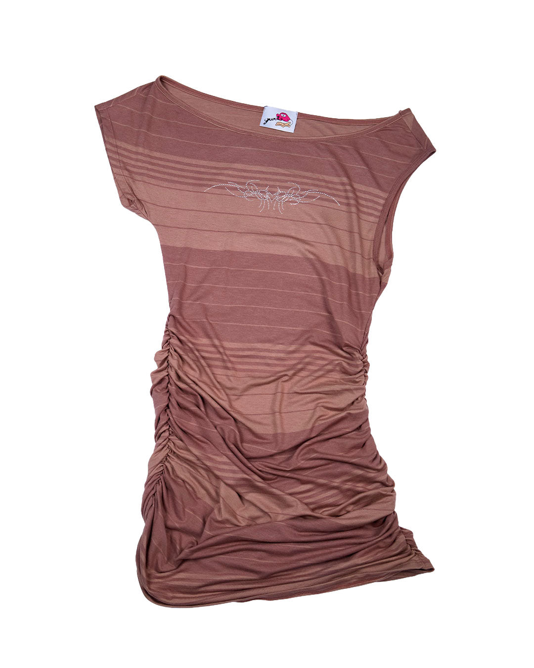 ASYMMETRICAL BROWN DRESS